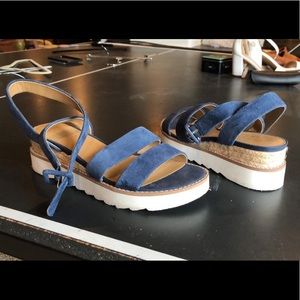 Blue sandals